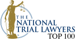 National Trial Lawyers logo featuring a gold Lady Justice holding scales and sword.