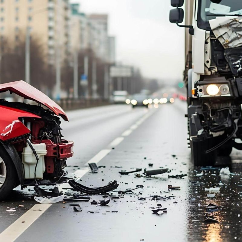 Red car on the side of the road