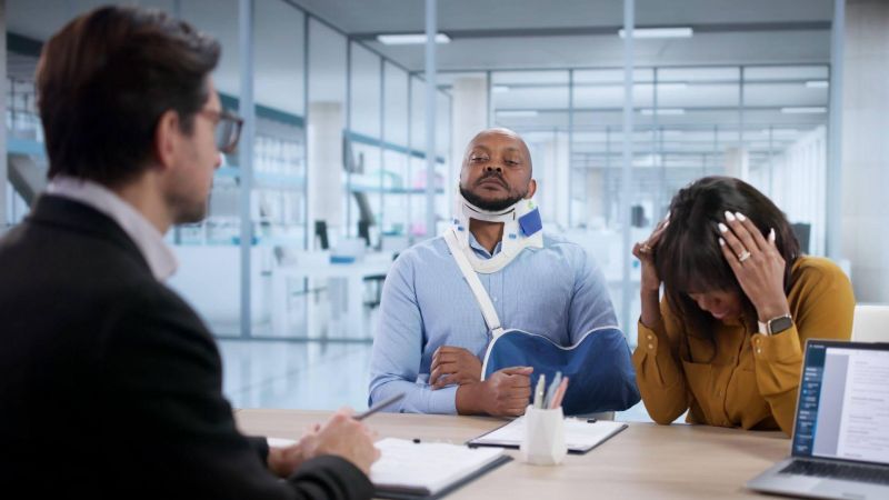 a group of people sitting around a table
